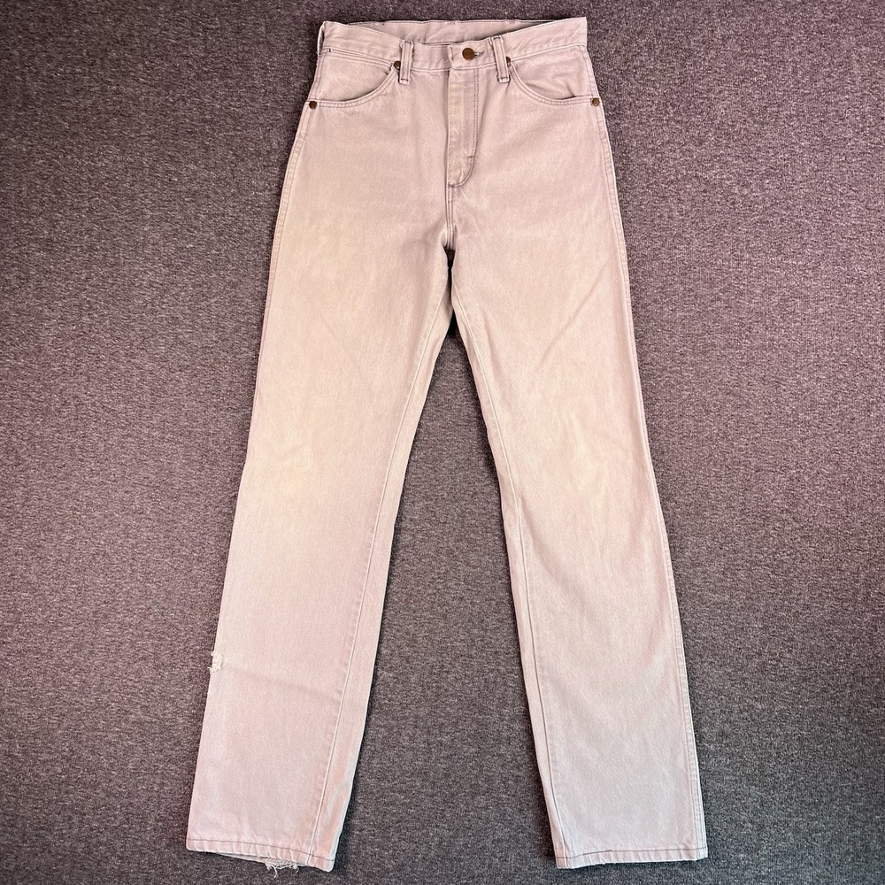 VTG 80s Wrangler Jeans Womens 9 Gray Grunge Western High Rise Straight USA 27x33